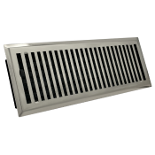 Contemporary Style Brushed Nickel Floor Registers