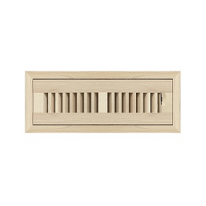 2.25 x 10 Unfinished Wood Flush Mount Floor Register - Standard