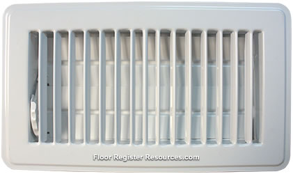 Louvered Floor Register Air Vent Cover