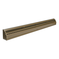 48 Inch Stamped Steel Baseboard Register - Brown