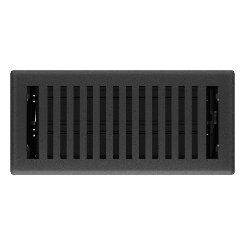 4 x 10 Montezuma Floor Register - Black Iron
