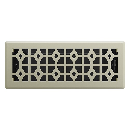 4 x 12 Templar Floor Register - Satin Nickel