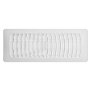 4x12 Deflecto Contemporary White Plastic Register