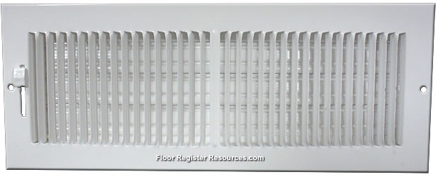 6 x 6 Stamped Steel Sidewall / Ceiling Register - White