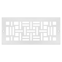 10 x 4 Arts & Crafts Wall Return Air Grille - White