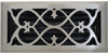 2 X 10 Victorian Floor Register - Brushed Nickel