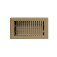 4 X 10 Stamped Steel Floor Register - Brown
