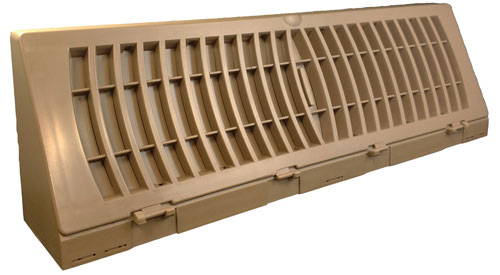 18 Inch TruAire Plastic Baseboard Register - Brown