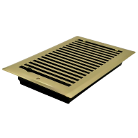 6 X 10 Contemporary Floor Register - Brass Plated