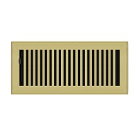 4 X 12 Contemporary Floor Register - Brass Plated
