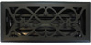 2 X 10 Victorian Floor Register - Flat Black