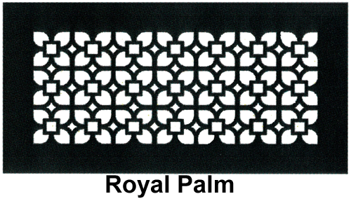 Gold Series Floor Register Royal Palm Style