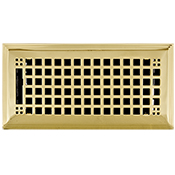4 x 10 Rockwell Brass Plated Register