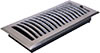 4 X 12 Convex Style Floor Register - Brushed Nickel