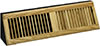 15 Inch Metal and Wood Baseboard Register - Light Oak