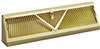 18 Inch Stamped Steel Baseboard Register - Brass Plated