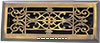 Zoroufy 4 X 14 Decorative Floor Register - Antique Brass