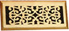 Zoroufy 2 X 12 Scroll Floor Registers - Polished Brass