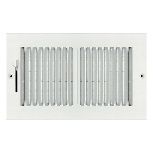 10 x 6 Stamped Steel Sidewall / Ceiling Register - White