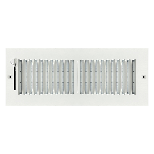 12 x 4 Stamped Steel Sidewall / Ceiling Register - White