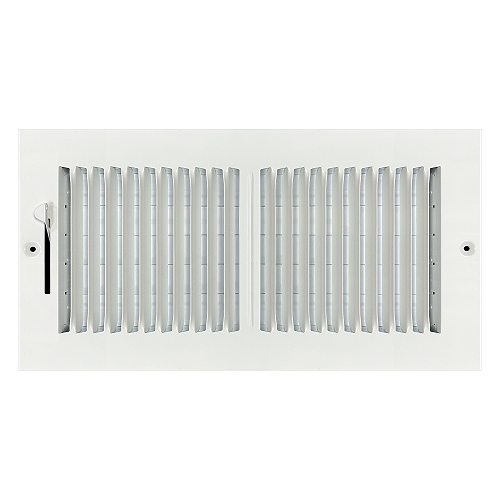 12 x 6 Stamped Steel Sidewall / Ceiling Register - White