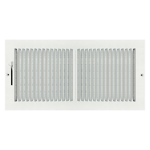 16 x 8 Stamped Steel Sidewall / Ceiling Register - White