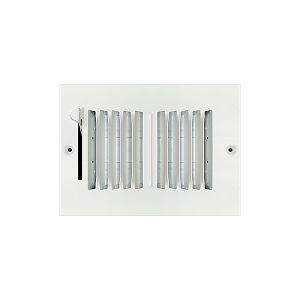 6 x 4 Stamped Steel Sidewall / Ceiling Register - White