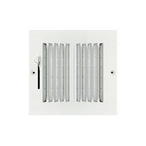 6 x 6 Stamped Steel Sidewall / Ceiling Register - White