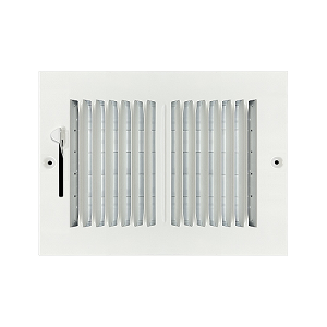 8 x 6 Stamped Steel Sidewall / Ceiling Register - White