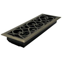4 x 14 Victorian Antique Brass Plated Floor Register
