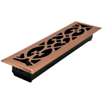 2 X 10 Victorian Floor Register - Copper
