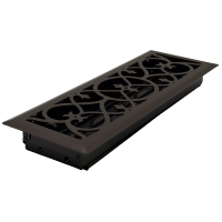 4 x 14 Victorian Oil Rubbed Bronze Plated Register
