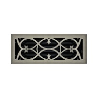 4 X 12 Victorian Floor Register - Brushed Nickel