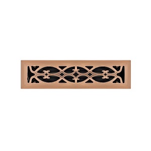 2 X 10 Victorian Floor Register - Copper
