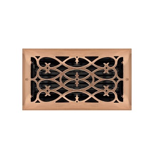 6 X 10 Victorian Floor Register - Copper