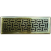2x10 Wicker Antique Brass Floor Register