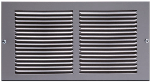 30 x 8 Stamped Steel Return Air Grille - Plated Pewter