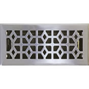 4 x 10 Marquis Cast Satin Nickel Floor Register