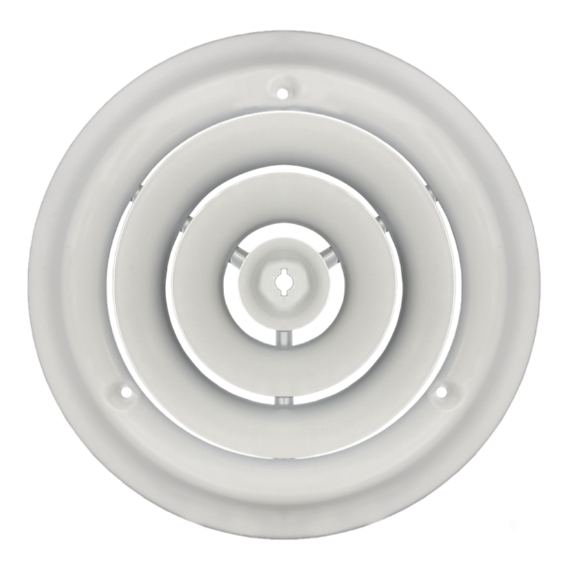 Round White Steel Registers