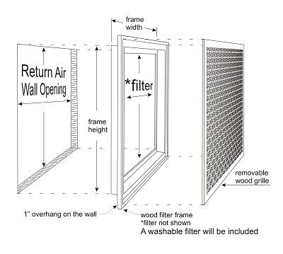 Wood Filter Grilles