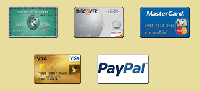We Accept All Major Credit Cards & PayPal