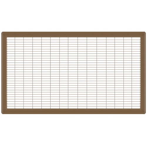 16 x 30 Heavy Gauge Steel Floor Grill - Brown