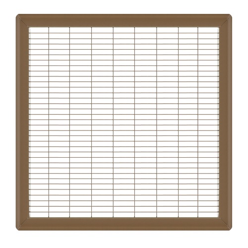 18 x 18 Heavy Gauge Steel Floor Grill - Brown