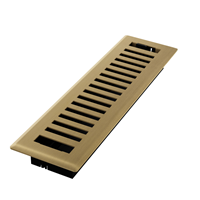 2.25 x 12 Montezuma Floor Register - Brushed Gold
