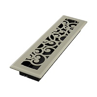 2.25 x 12 Wonderland Floor Register - Satin Nickel