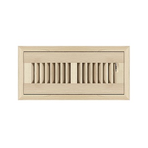 3 x 10 Unfinished Wood Flush Mount Floor Register - Premium