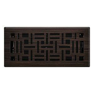 4 x 10 Arts & Crafts Floor Register - Oil Rubbed Bronze