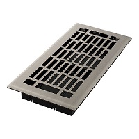 4 x 10 Geneva Floor Register - Brushed Nickel