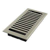 4 x 10 Montezuma Floor Register - Satin Nickel