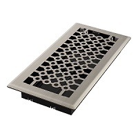 4 x 10 San Francisco Floor Register - Brushed Nickel